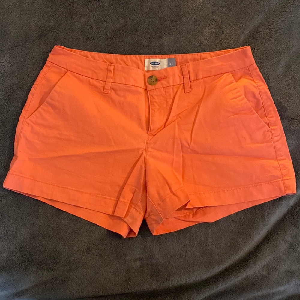 Bright pink khaki shorts